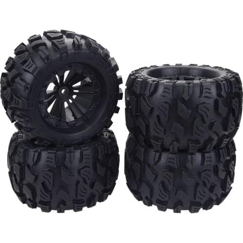 4x 1:10 Scale RC Car Wheel Rim Tyres Replacement Parts Monster Truck Rubber