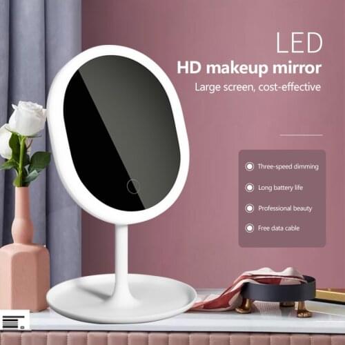 Illuminated Cosmetic Table Mirror With Light for Make Up Adjustable Light Desktop LED Makeup Mirror Light Cosmetic Miroir Espejo