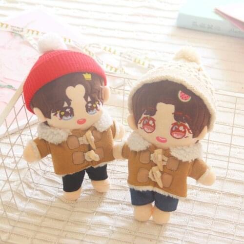 20cm Doll Baby Winter Overcoat Jeans Idol Doll Body Birthday Present Plush Toy Accessories Kawaii Replaceable Doll Baby Clothes