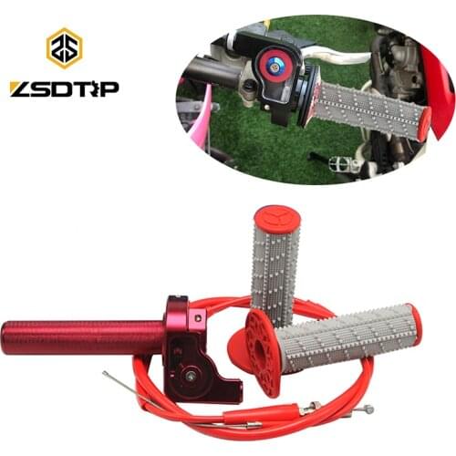 ZSDTRP 1Set Quick Action Throttle Grip Twist Cable Fit for 110cc 125cc Pitbike Pit Dirt Bike