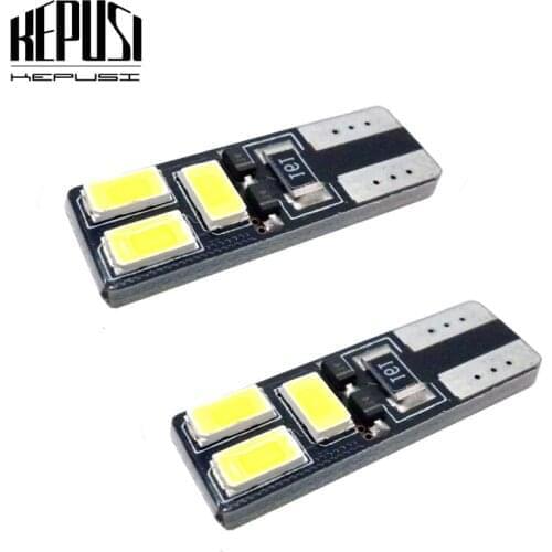 2x White Canbus T10 W5W 194 OBC NO Error Free LED Light 501 Dash Car Bulb Signal Interior Auto Lamp Source Parking 5630 SMD