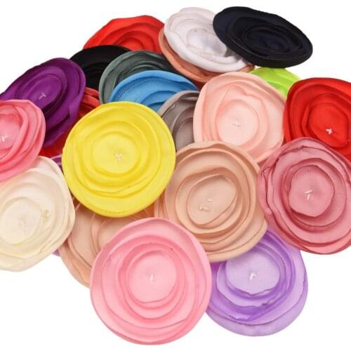 20PCS 5cm fabric flowers Roast flower cute hair accessories Mini Flower Headwear DIY Accessory No Barrette No Hairclip No Bows