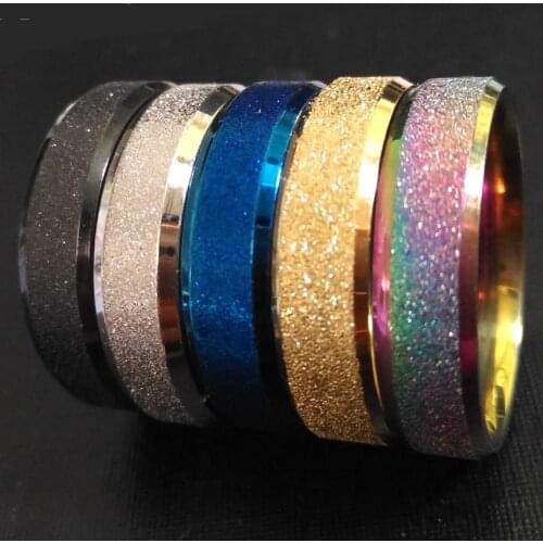 25pcs Wholesale BLACK GOLD SILVER BLUE RAINBOW top mix STAINLESS STEEL rings Size Assorted Great for Resale Party Jewelry Favor