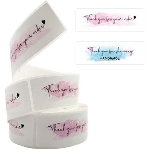 250pcs Thank You For Your Order Stickers 1x3inch Small Business Packaging Label For Shipping Bags Envelope Sealing Stickers