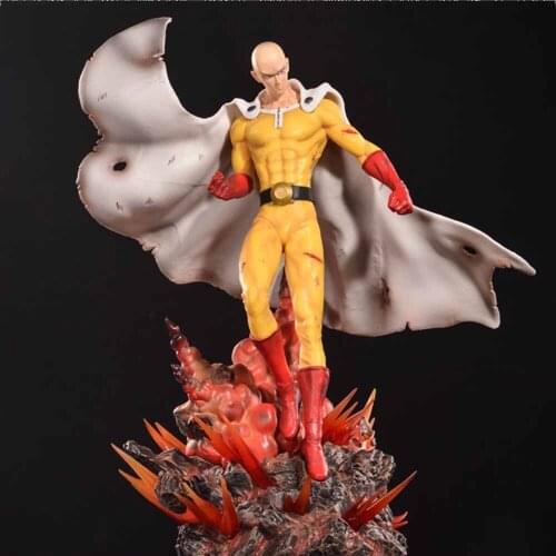 43cm Anime Figure One Punch Man Figure Toy Saitama Sensei DXF Hero PVC Action Figure Model Doll Collectible Figure Children Gift