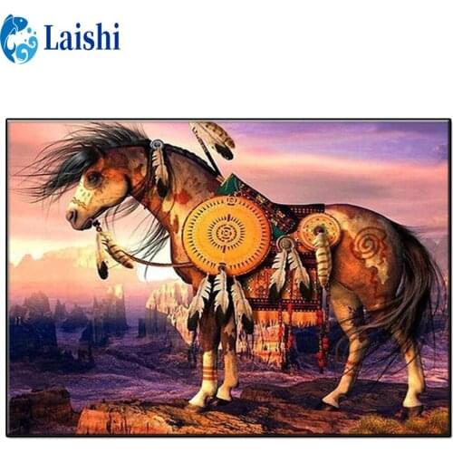5D Diamond Painting Indian feathers, horse, vintage art Full Square Diamond Embroidery Sale Rhinestones Pictures Diamond Mosaic
