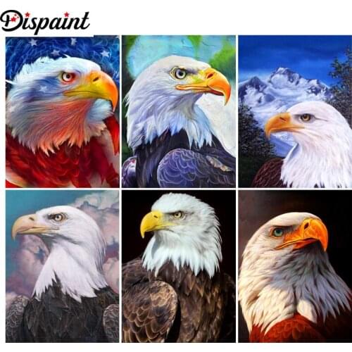 Dispaint Diamond Painting Full Square/Round Diamond "Animal eagle" Pattern Embroidery Cross Stitch 5D Rhinestone Painting