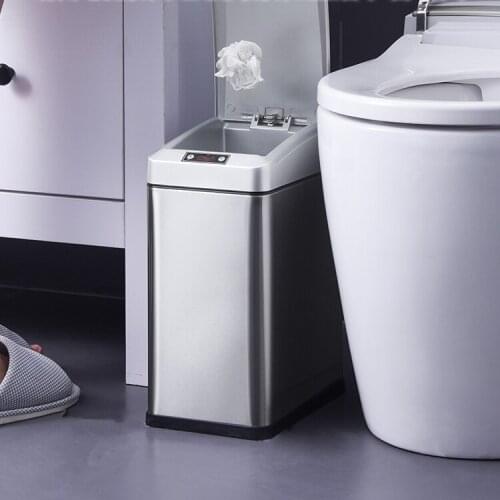 Automatic Induction Trash Can Electric Toilet Nordic Luxury Smart Simple Waste Bin Office Cubo Basura Household Products DG50WB