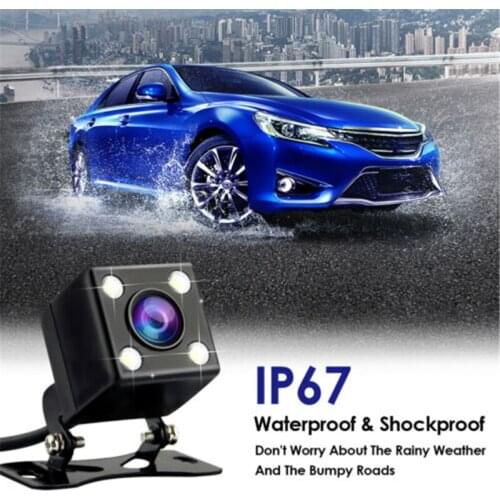 Car Rearview Camera HD Rear View Video Vehicle Camera Backup Reverse Camera 4 LED Night Vision Parking Camera Waterproof