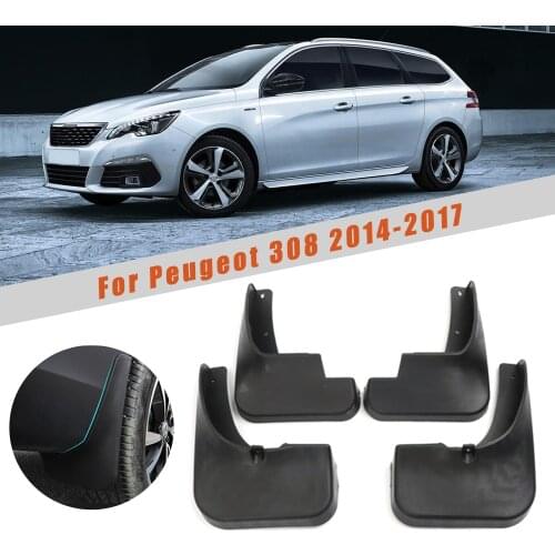 Car Mud Guards For Peugeot 308 Hatchback 2014 2015 2016 2017 Splash Guards Over Fender Kit Car Styling Fender Accessories 4Pcs