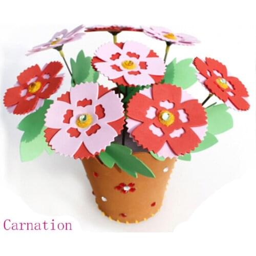 Kindergarten Handmade Flowerpot for Potted DIY Material Package Free Cutting Creative Parent-Child Arts Handicraft Toys