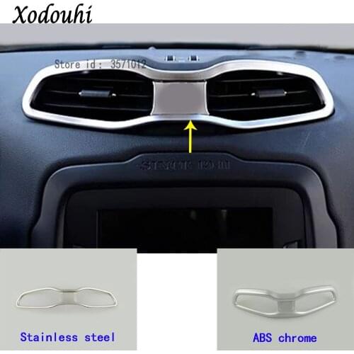 For Jeep Renegade 2016 2017 2018 2019 2020 Car Air Conditioning Decoration Cover Garnish Inner Trim Middle Switch Outlet Vent