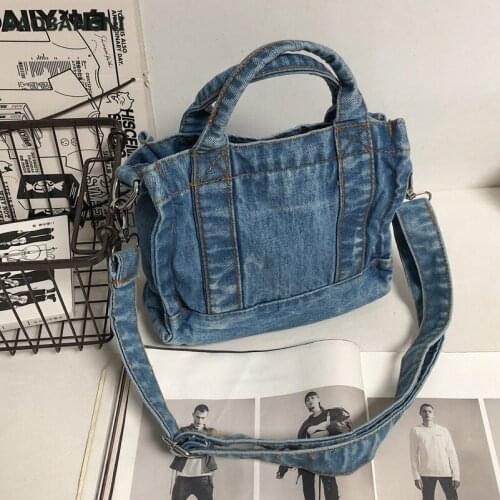 Denim Small Handbags for Women Designer Shopper Bag Female Fashion Lady Tote Bags Ins Wild Shoulder Crossbody Bags