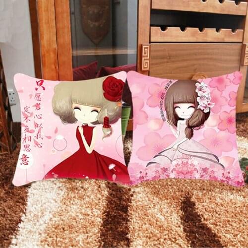 Cartoon figure Diy printed cross stitch pillow kit embroidery needlework sets counted kits patterns paintings accessories fabric