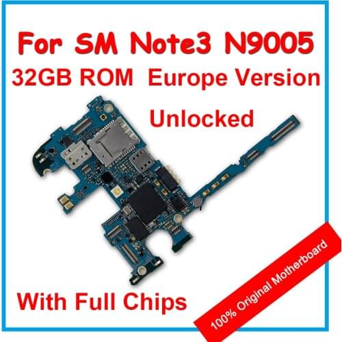 ForSamsung Galaxy Note 3 N9005 16/32GB Original Motherboard 100% Europe Version Logic Android System Mainboard With Chips
