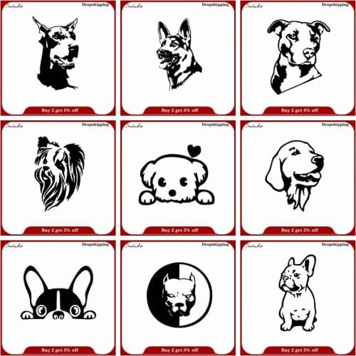 Hot Sale Dog Animal Wall Sticker Home Decor Decoration Removable Wall Sticker Bedroom Nursery Decoration