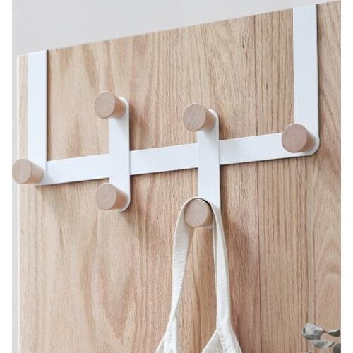 GY Nordic Door Rear Hook Clothes Rack Creative Home Wall Mount Bedroom Nail-Free Door Non-Marking Clothes White Coat Hook