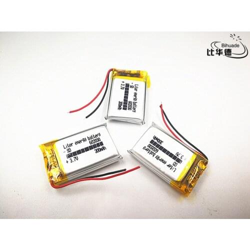 602030 3.7v 300mAh li-ion Lipo cells Lithium Li-Po Polymer Rechargeable Battery For Bluetooth speaker Tachograph Car Camera
