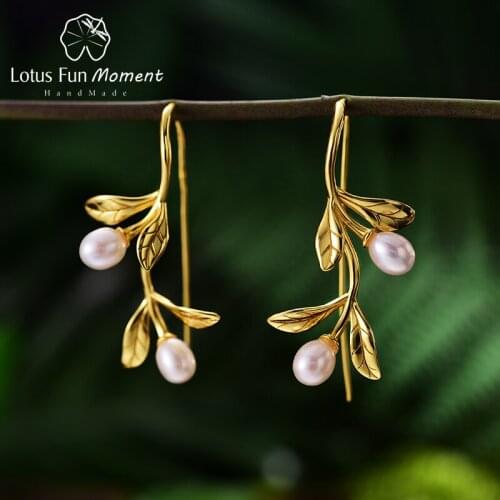 Серьги с жемчугом Lotus Fun Moment China At AliExpress