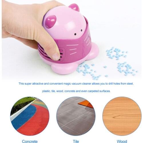 Cartoon Desktop Vacuum Cleaner Clean Excess Drill Tools Mini Dust Collector Small Cleaning Machine Diamond Painting Accessories