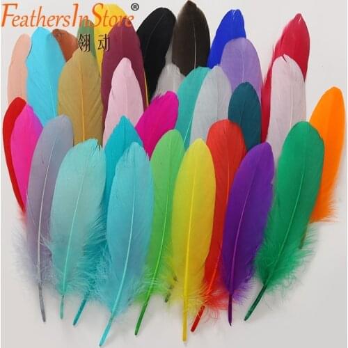 Natural Goose feather Dyed various white Swan feathers for crafts Wedding Jewelry Party Accessories 15-20cm/6-8 inch