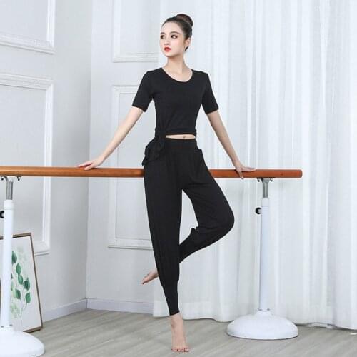 2021 New CM033 Female Latin Dance Dress Women Tops and Pants set for Ballroom Belly Modern Dancing Practise Performamnce