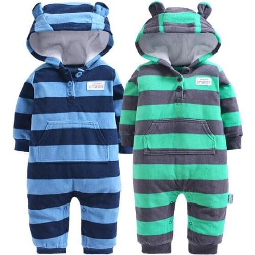 Baby clothes spring autumn infants baby boys clothing coral fleece hooded toddler girls jumpsuit baby costume ropa de bebe nena