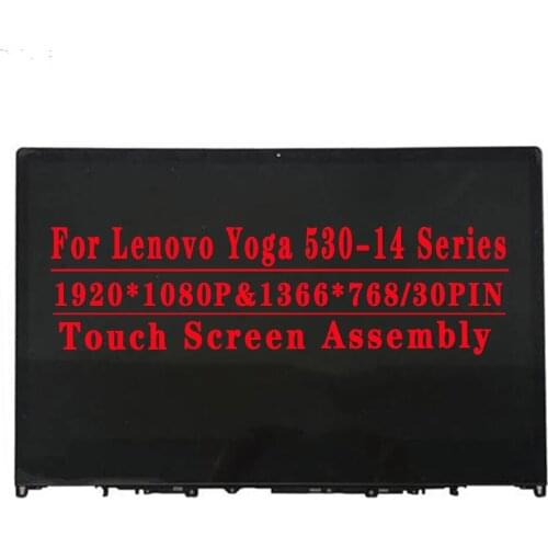 Genuine 14.0 HD FHD LCD Display FOR LENOVO YOGA 530-14IKB yoga 530-14ARR 530-14 TOUCH SCREEN DIGITIZER LCD ASSEMBLY 81H9