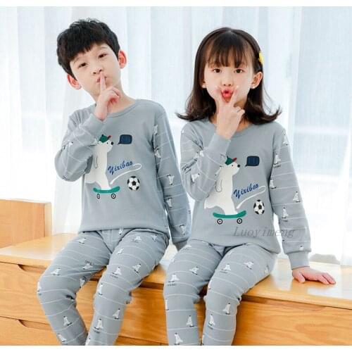 Autumn Baby Clothing Set Kids Pajamas Cartoon Full Sleeve Cotton Baby Boys Clothes Girls Pajamas Suit Baby Clothes Pyjamas Kids