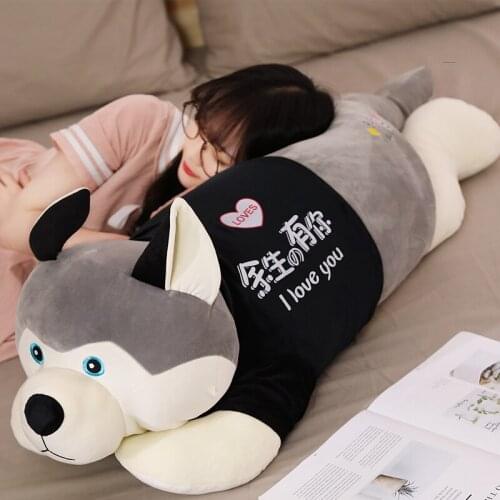 1PC 60/80/100CM Large Super Husky Animal Plush Toy Pillow Cushion Boy And Girl Birthday Gifts Christmas Present