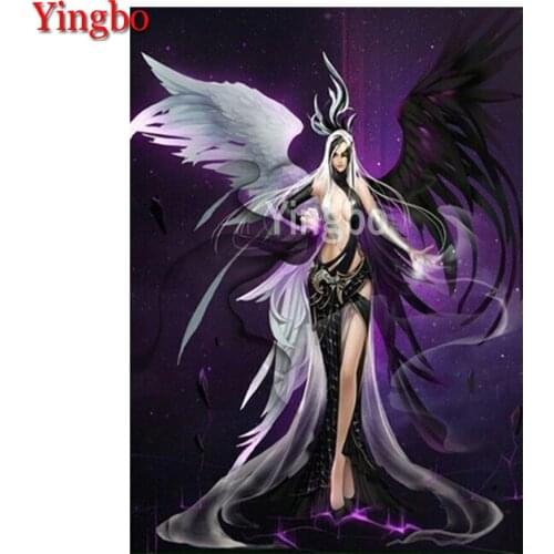 Full Square/Round 5d Diy Diamond Painting Dark magic angel woman Diamond Embroidery Home Decor Handmade Gift Mosaic Pattern