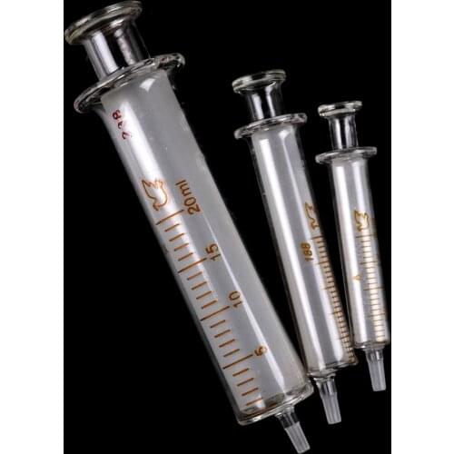 Sampler Dispensing With Ink Chemical Medicine Glass Syringe Injector 2ML 5ML 10ML 20ML