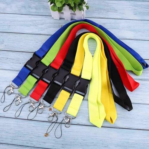 Mobile Phone Lanyard Neck Straps Blank Plain Key Lanyard Badge ID Card Holders Rope Pure Color A