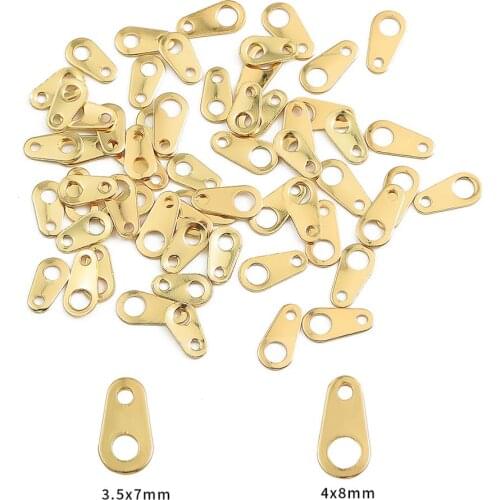 10pcs/lot Copper 18K Gold Plated Double-Hole Connection Piece Connectors For DIY Jewelry Making Findings Bracelet Accessories