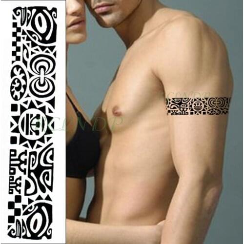 Waterproof Temporary Tattoo Sticker pattern totem band Fake Tatoo Personality Flash Waist Arm Foot Tatto for Girl Women Men
