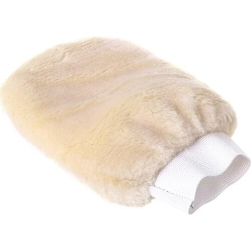 High Quality Synthetic Lambswool Polish Wash Mitt Soft Sheepskin Car Clean Glove