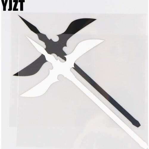 YJZT 15.9CM×15.3CM Exquisite Weapon Pattern Weapon Spear Creative Car Sticker Personalized Vinyl Body Decoration Decal 1C-0141