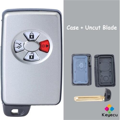 KEYECU Replacement Smart Remote Control Key Shell Case With 4 Buttons - FOB for Toyota Avalon 2005 2006 2007 FCC ID: HYQ14AAF