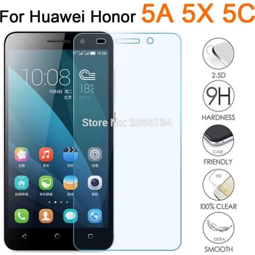 Protective Glass Honor 5c Glass For Huawei 5x 5a Tempered Glas 5 C X A C5 X5 A5 Film Screen Protector On Honor5c Honor5x Honor5a
