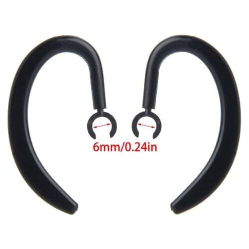 1 Pair Rubber Rotary Retractable Earhook Earloop For Bluetooth Earphone Headset X5QC