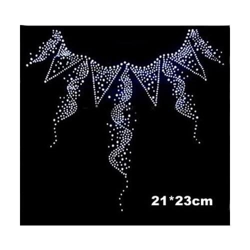 10pc/lot hot fix rhinestones for neckline,heat transfer motif embellishment for garment,rhinestone applique