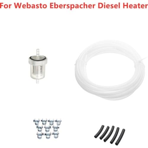 5m Car Heater Fuel Pipe Hose Line + Filter For Oil Pump Dedicated Tubing For Webasto Eberspacher Diesel Air Parking Heater