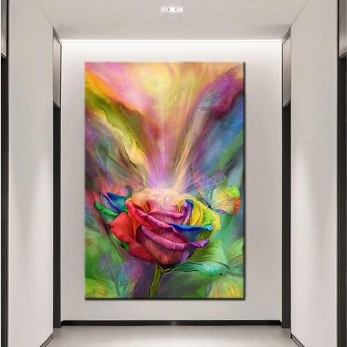 5D DIY Diamond Painting New Arrival Butterfly Color Flower Diamond Embroidery Cross Stitch Circular Rhinestone Home Decor Gift