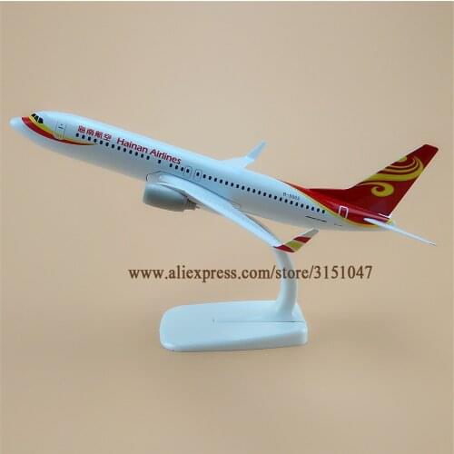 Alloy Metal Air China HaiNan Airlines B737 Airplane Model HaiNan Boeing 737 B-5502 Airways Plane Model Aircraft Gifts 20cm