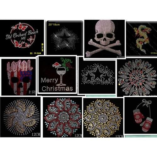 Flower girl strass applique hot fix motif iron on crystal transfers design hot fix rhinestone designs iron on transfer patches