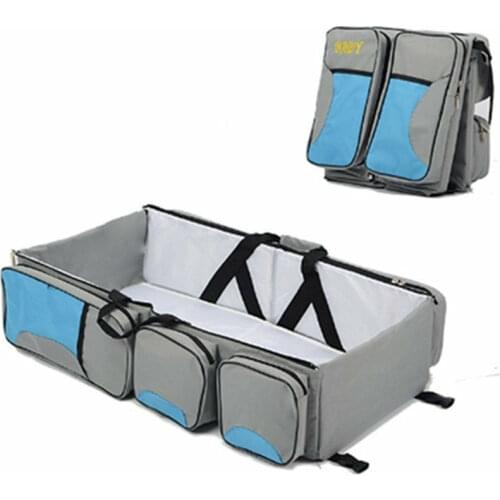 Baby Bed Nursery Diaper Changing Crib Nappy Bag Fold Infant Travel Cradle 210D Polyester Baby Bassinet Baby Bed