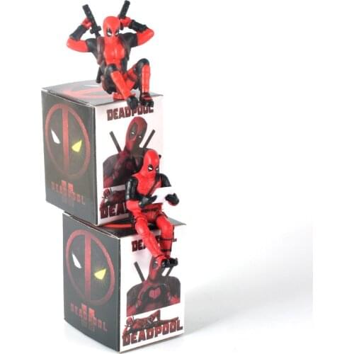 Disney Car Marvel Interior Decoration Personality Anime Deadpool 2 Action Figure Action Mini Doll For figuras Toys Kids gifts