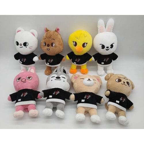 Kawaii Skzoo Korean Star Group Plush Dolls Cartoon Animal Plush Toys Cute Wolf Chan Leebit Puppym Bbokari Pillow Gift for Girls