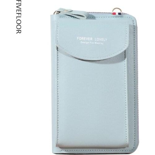 New Women Long Wallet Solid Color Shoulder Bags Female Clutch Purse Phone Pocket Card Holder Ladies 2021 Fashion Pu Leather Bag