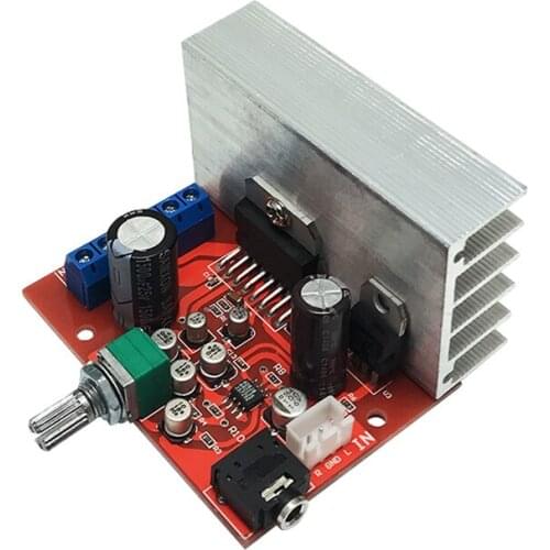 KYYSLB Length 69*width 50mm 39W*2 DC 9-18V TDA7379 DC Power Amplifier Board AD828 Preamp Amplifier Board